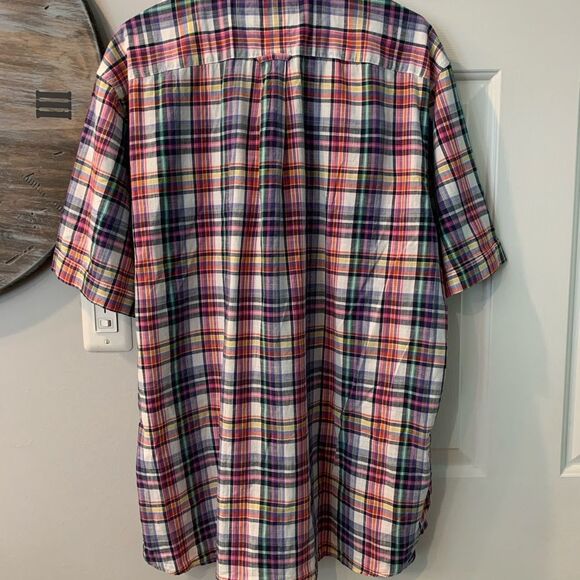 Brooks Brothers Multi Plaid Casual Summer Shirt XL - Picture 5 of 5